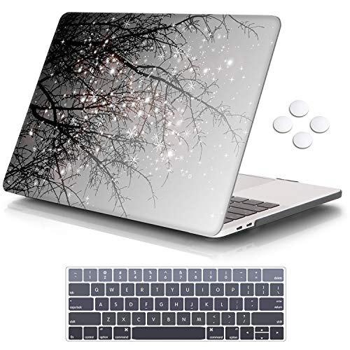 Book Cover iCasso Compatible with MacBook Pro 13 inch Case 2022 2021-2016 Release A2338M2/M1/A2251/A2289/A2159/A1706/A1708, Plastic Hard Shell Case with 5 Rows Keyboard Cover for MacBook Pro 13