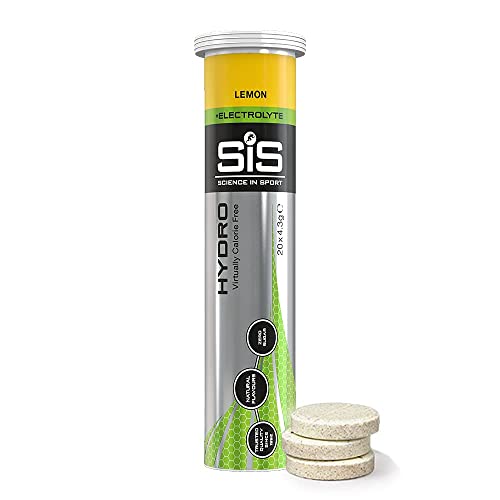 Book Cover SIS Hydro Electrolyte Drink Tablets, Electrolyte Tabs for Hydration, Enhanced Endurance Sports Drink for Running, Cycling, Triathlon, Lemon - 20 Tablets - 1 Pack