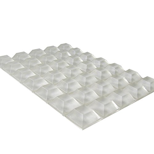 Book Cover Clear Rubber Feet Adhesive Rubber Bumper - 35 Pack - Nonslip Transparent Cutting Board Feet - Tall Square Self Stick Bumpers for Electronics - Clear Bumper Pads