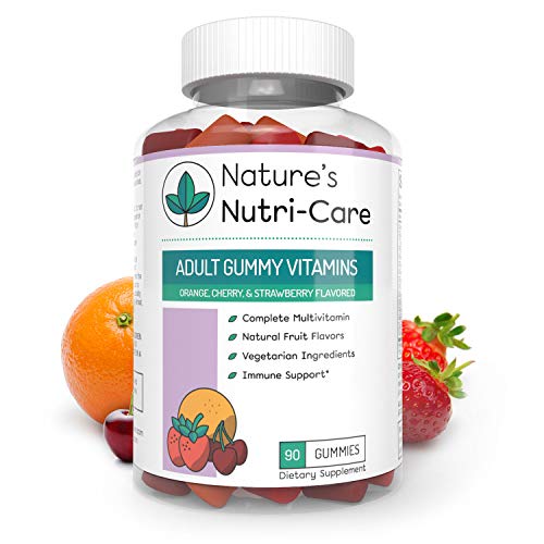 Book Cover Natureâ€™s Nutri-Care Gummy Vitamins - Multivitamins for Women, Mens Multivitamin Gummies, Chewable Bear Vitamin for Adults, Womenâ€™s & Menâ€™s Multi Supplements, Natural Vegetarian Gummy, Made in USA