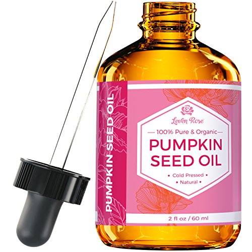 Book Cover Leven Rose Pumpkin Seed Oil, 100% Pure Natural for Hair Growth And Moisturizing Dry, Rough Skin 2 oz