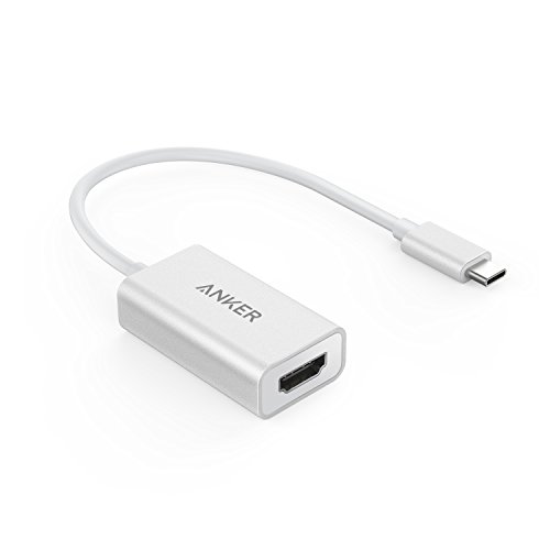 Book Cover Anker USB C to HDMI Adapter, Aluminum Portable USB C Hub, Supports 4K 60Hz, for MacBook Pro 2018/2017/2016, iPad Pro 2018, Chromebook, XPS, Galaxy S10/S9/S8, and More (Silver)