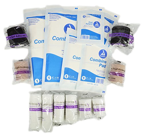 Book Cover New Improved Bandages - Lightning X EMS/EMT Medical Gauze Bandage Refill Kit for First Responder First Aid Kit