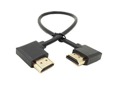 Book Cover Gold Plated Right & Left Degree HDMI Male to HDMI Cable,SinLoon High Speed 90 Angle Right HDMI Male to Left HDMI Male Adapter Cable Supports Ethernet, 3D and Audio Return(HDMI R-HDMI L)