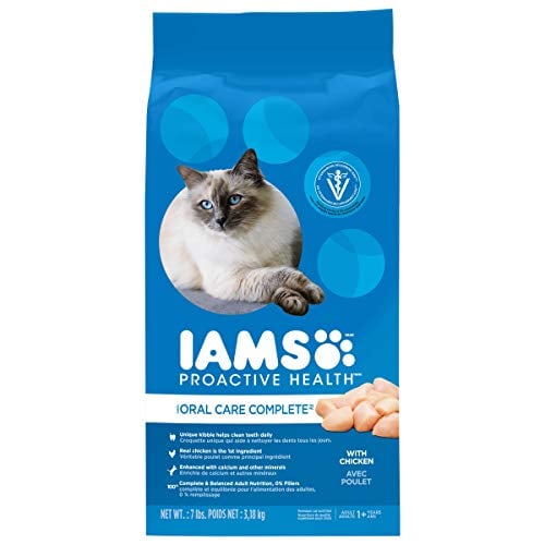 Book Cover Iams Proactive Health Adult Cat Oral Care Chicken Dry Cat Food 7 Pounds