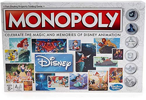 Book Cover Hasbro Gaming Monopoly Disney Animation Edition Game