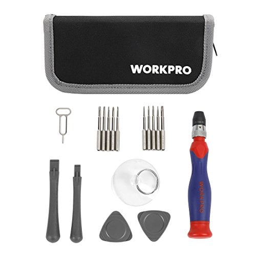 Book Cover WORKPRO 17-piece Precision Screwdriver Bits Set Smartphone Repair Tool Kit with Quick-loading Bit Holder with Convenient Case