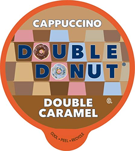 Book Cover Caramel Cappuccino from Double Donut, Single-Serve Pods for Keurig K Cup Brewer Machines, 24 Capsules per Box