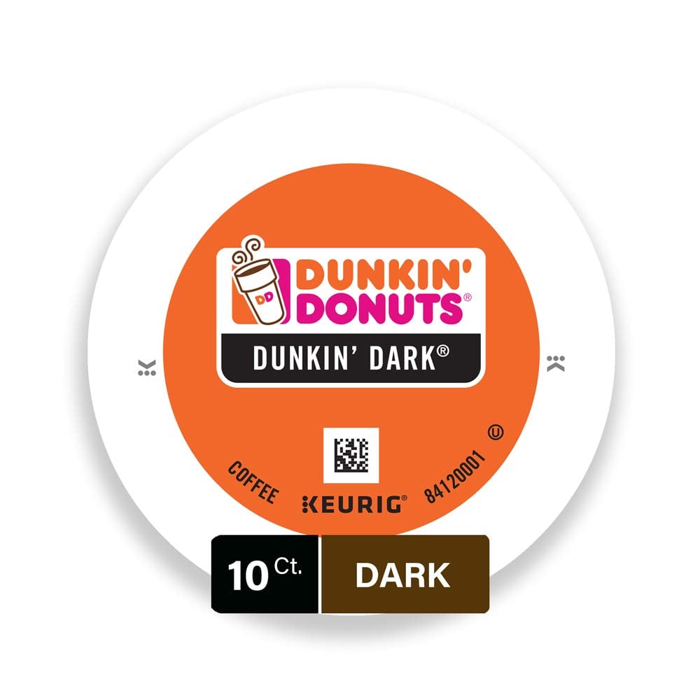 Book Cover Dunkin' Donuts Dunkin' Dark K-Cup Pods, Dark Roast, For Keurig Brewers, 10 Count