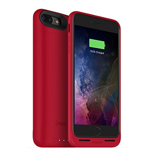 Book Cover Mophie Juice Pack Air Battery Case compatible with wireless chargers for Apple iPhone 8 Plus / 7 Plus - Red