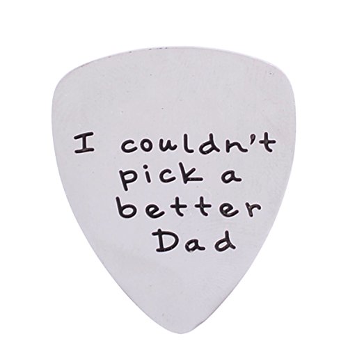 Book Cover I Couldn't Pick a Better Dad Mens Stainless Steel Guitar Pick Gift for Daddy Papa Father