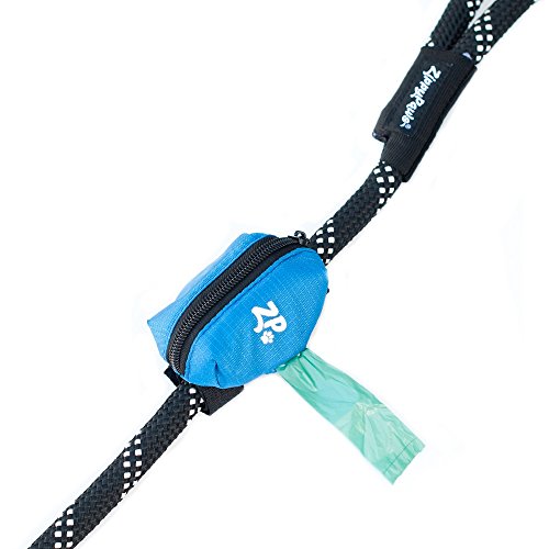 Book Cover ZippyPaws Dog Poop Bag Holder Leash Attachment (Glacier Blue)