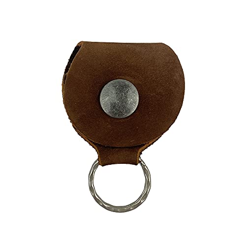 Book Cover Hide & Drink, Rustic Leather Guitar Pick Holder, Keychain Key Organizer, Handmade Includes 101 Year Warranty (Swayze Suede)