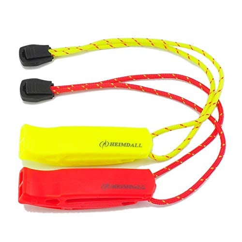 Book Cover HEIMDALL Safety Whistle with Lanyard (2 Pack) for Boating Camping Hiking Hunting Emergency Survival Rescue Signaling
