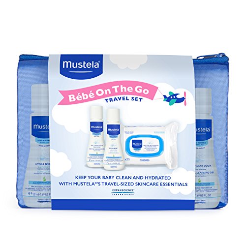 Book Cover Mustela Bebe On the Go Gift Set, Baby Skin Care & Baby Bath Products, Travel Size, 3 Items, New Packaging