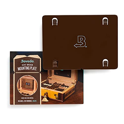 Book Cover Boveda for Cigars | Metal Boveda Mounting Plate for Humidor | For Use With One (1) Size 320 Boveda (Sold Separately) | Includes One (1) Mounting Magnet | 1-Count