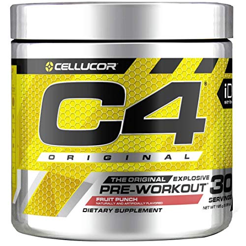 Book Cover Cellucor C4 Original Pre Workout Powder Energy Drink Supplement For Men & Women with Creatine, Caffeine, Nitric Oxide Booster, Citrulline & Beta Alanine, Fruit Punch, 30 Servings