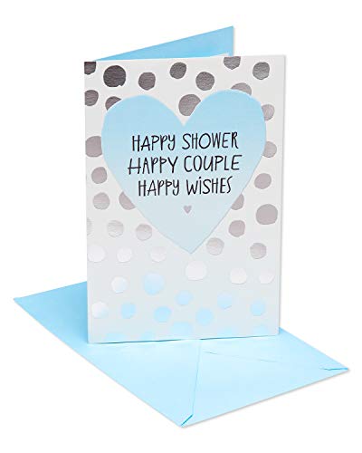 Book Cover American Greetings Happy Forever Heart Bridal Shower Congratulations Greeting Card with Foil