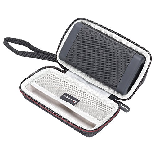Book Cover LTGEM Case for OontZ Angle 3 Portable Bluetooth Speaker with Mesh Pocket-Black