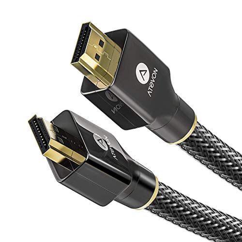 Book Cover 4K HDMI Cable 6 ft â€“ Atevon High Speed 18Gbps HDMI 2.0 Cable â€“ 4K HDR, 3D, 2160P, 1080P, Ethernet â€“ 28AWG Braided HDMI Cord â€“ Audio Return(ARC) Compatible with UHD TV, Blu-ray, PS4/3, PC, Fire TV