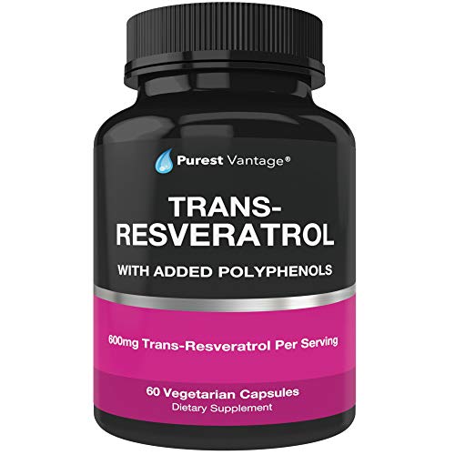 Book Cover Resveratrol Supplement - Potent 1400mg Formula with Trans Resveratrol, Quercetin, Grape Seed, Green Tea, Acai and Red Wine Extract - 60 Veggie Capsules