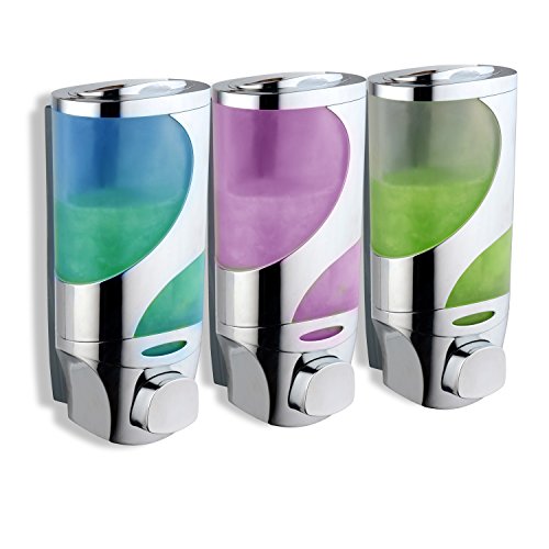 Book Cover HotelSpaWave Luxury Soap/Shampoo/Lotion Modular-Design Shower Dispenser System (Pack of 3)