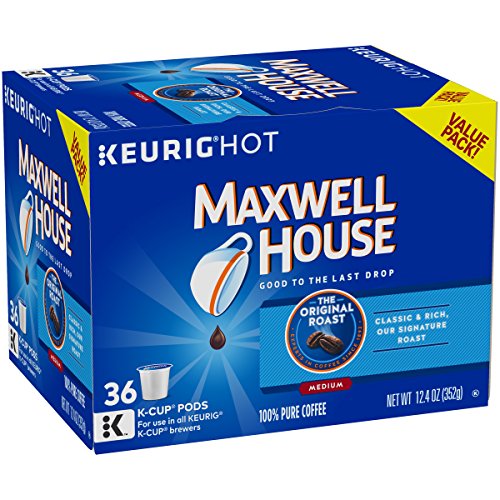 Book Cover Maxwell House Original Medium Roast Keurig K Cup Coffee Pods (36 Count)