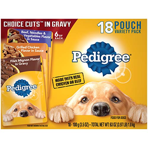 Book Cover Pedigree CHOICE CUTS Variety Pack: (6) Filet Mignon; (6) Grilled Chicken; (6) Beef Noodles and Vegetables Choice Cuts Offers Complete Nutrition in a Balanced Dog Food