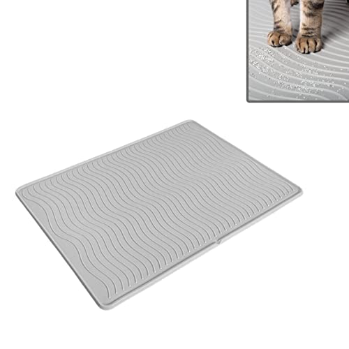 Book Cover PetFusion ToughGrip EXTRA LARGE Cat Litter Mat - FDA Grade Silicone. [100% WATERPROOF & ANTI-MICROBIAL; EASY SURFACE CLEANING, NO MORE TRAPPED MILDEW)