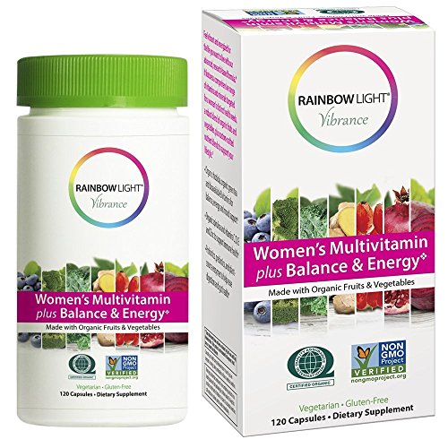 Book Cover Rainbow Light Vibrance Women's Multivitamin Plus Balance & Energy, 120 Count Capsules, Dietary Supplement Made with Whole Foods
