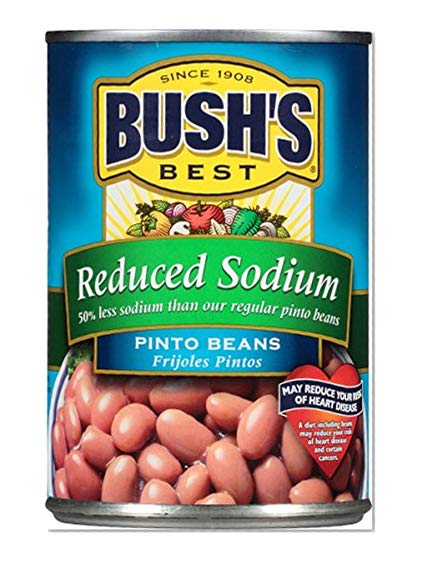 Book Cover Bush's Best Reduced Sodium Pinto Beans, 16 oz (12 cans)