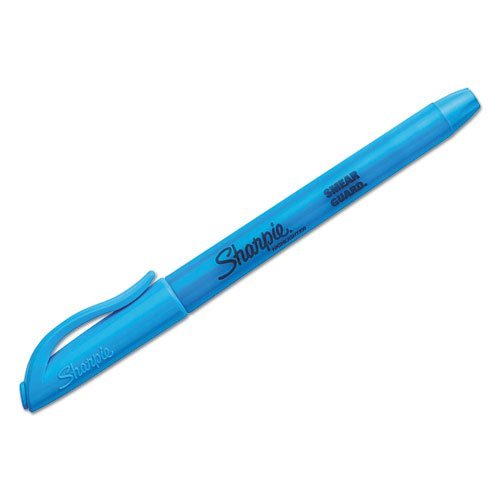 Book Cover Sharpie Accent Pocket-Style Highlighters, Fluorescent Blue, 36 Count