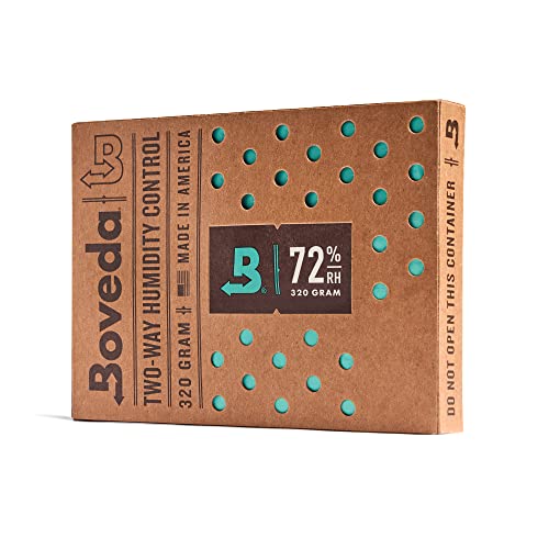 Book Cover Boveda Humidity Packs – Humidity Control – Restores & Maintains Humidity – Patented Technology for humidifier boxes – Convenient & Versatile - 72% RH 2-Way Humidity Control - Size 320 - 1 Count
