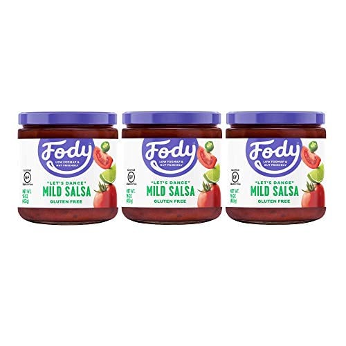 Book Cover Fody Foods Vegan Mild Salsa Pack | Chunky Tomato Jalapeno Salsa | Low FODMAP Certified | Gut Friendly IBS Friendly Kitchen Staple | Gluten Free Lactose Free Non GMO | 3 Jars, 16 Ounces
