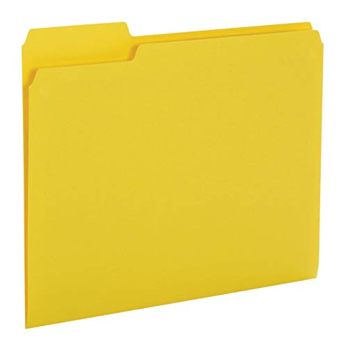 Book Cover Office Depot(R) Brand Color File Folder, 8 1/2in. x 11in., Letter Size, Yellow, Box Of 100