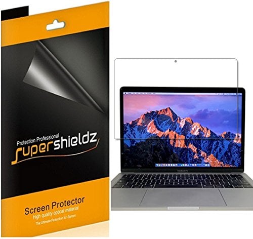 Book Cover (3 Pack) Supershieldz Designed for Apple MacBook Pro 13 inch (2016-2021 / M1) (A1706, A1708, A1989) Touch Bar Screen Protector, High Definition Clear Shield (PET)
