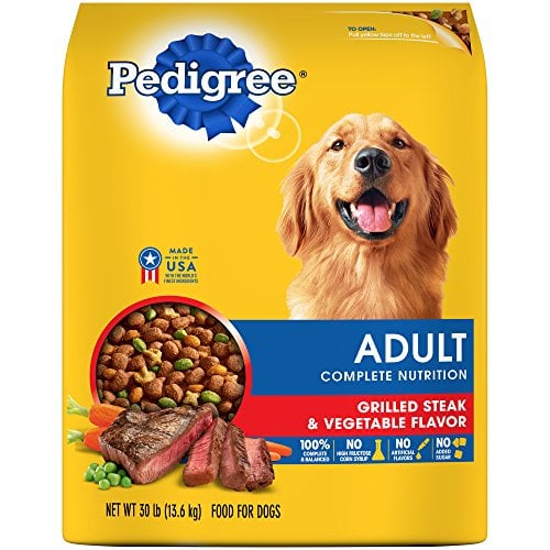 Book Cover Pedigree Complete Nutrition Adult Dry Dog Food Grilled Steak & Vegetable Flavor, 30 Lb. Bag