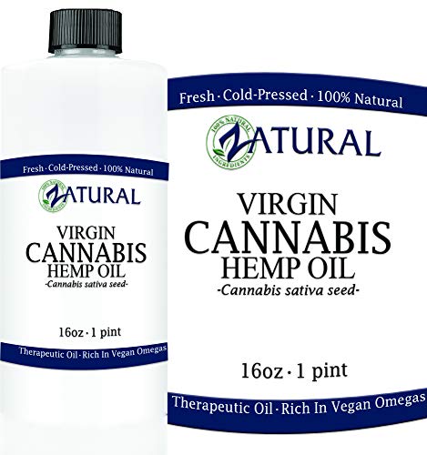 Book Cover Hemp Oil Anti-Inflammatory_Pain Relief_100% Pure_Cold Pressed_High Vegan Omegas 3 & 6_No Fillers or Additives, Therapeutic Grade (16 Ounce)