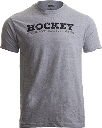 Book Cover Hockey: It's Like Football, but for Men | Funny Hockey Team League Humor T-Shirt