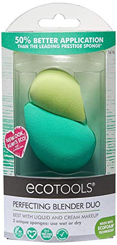 Book Cover EcoTools Perfecting Blender Duo, 2 Beauty Sponges for Flawless Foundation Coverage
