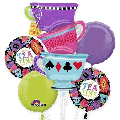 Book Cover Anagram Tea Time Party Bouquet Of Balloons, kit, party, set, decorations, decor