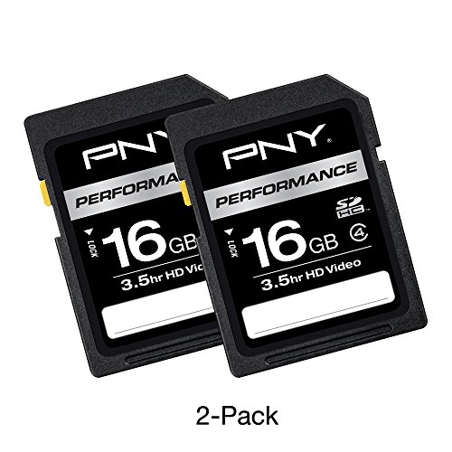 Book Cover PNY 16GB 2-Pack Performance Class 4 SD Card - (P-SDHC16G4X2-GE)