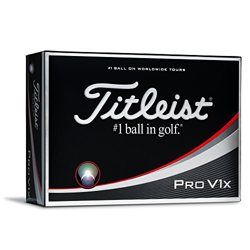 Book Cover Titleist Pro V1x Golf Balls, White, Low Numbers 1-4 (One Dozen)