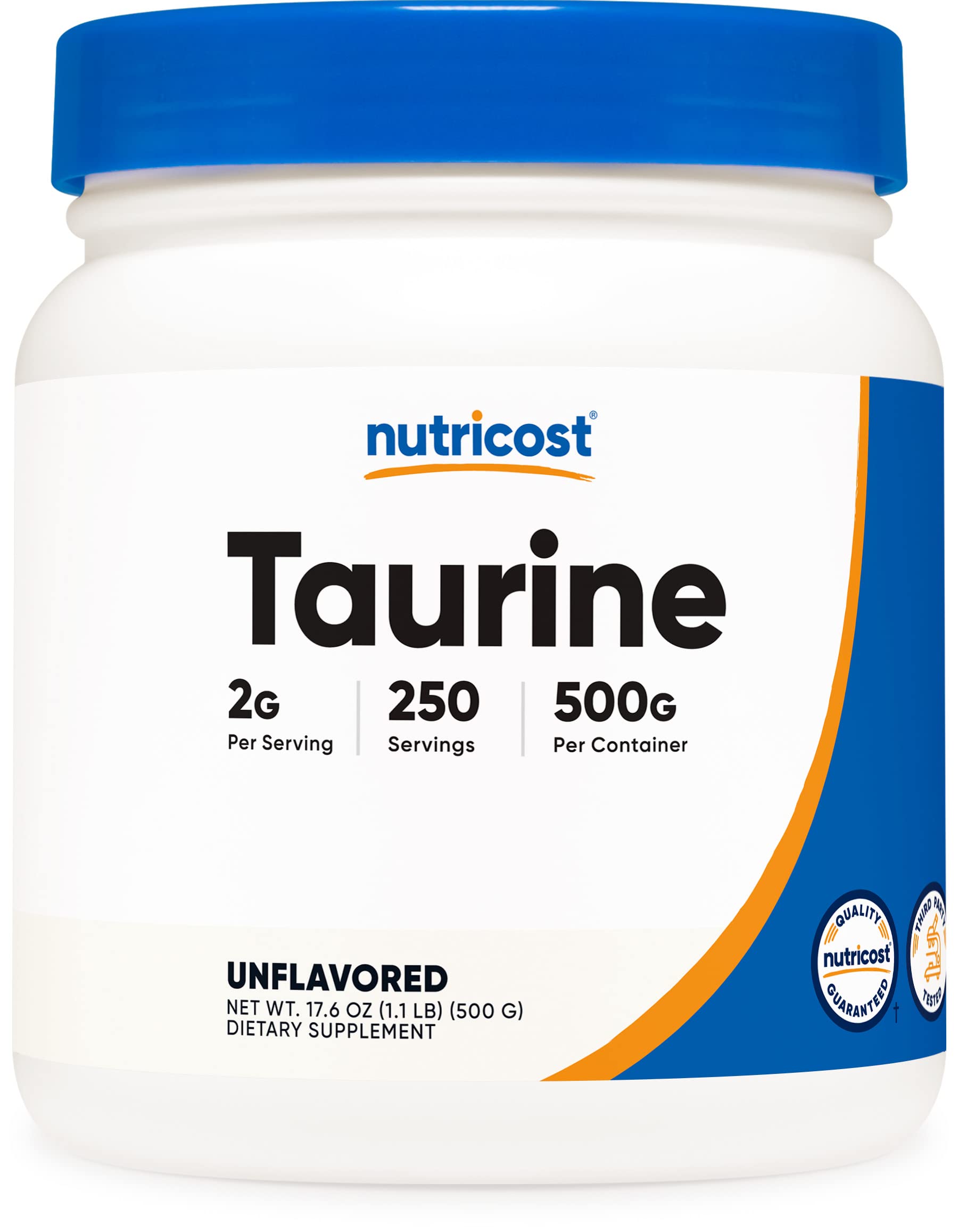 Book Cover Nutricost Taurine Powder (500 Grams) - 250 Servings