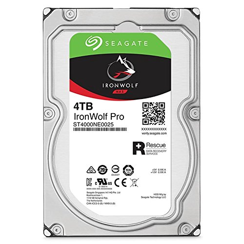 Book Cover Seagate IronWolf Pro 4TB NAS Internal Hard Drive HDD – 3.5 Inch SATA 6GB/S 7200 RPM 128MB Cache for Raid Network Attached Storage, Data Recovery Rescue Service (ST4000NE0025)