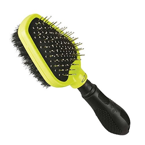 Book Cover Furminator Dual Grooming Brush For Dogs Helps Remove Mats Dirt Tangles and Loose Hair with Protective Cover