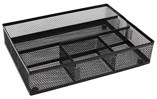 Book Cover EasyPAG Mesh Collection Desk Accessories Drawer Organizer, Black
