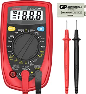 Book Cover Etekcity Digital Multimeter Voltage Tester Volt Ohm Amp Meter with Continuity, Diode and Resistance Test, Dual Fused for Anti-Burn, Redï¼ŒMSR-R500