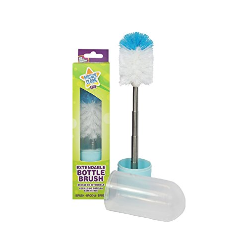 Book Cover Mighty Clean Extendable Bottle Brush - for at Home and On The Go Cleaning and Drying