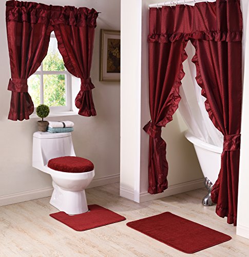 Book Cover Madison Starlite Deluxe Swag Ruby Shower Curtain, No Size